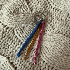 Little crochet hooks keychain