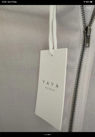 blouse Bnwt yaya biker shade long sleeve beige blouse size 36