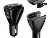 2 in 1 Car Charger Dual USB Wireless Bluetooth Earphone Handsfree Headset 12V