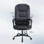 High-back ergonomic office swivel chair, executive seat with tilt function, PU leather gaming chair, supports up to 150kg(Black) Image 9