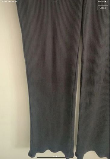 trousers navy Bershka fit & flare trousers medium