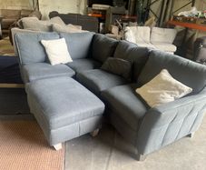 Blue corner sofa L shaped