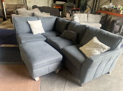 Blue corner sofa L shaped