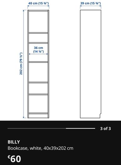 Ikea Billy Bookcase New and not yet built