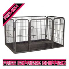 SALE Heavy Duty Whelping Pen With Abs Tray Puppy Play Pen Puppies Cage Crate Cartes Cages Dog Training Playpen for Dogs and puppies (Medium)