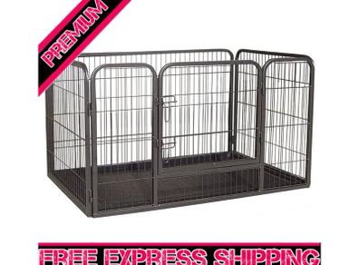 SALE Heavy Duty Whelping Pen With Abs Tray Puppy Play Pen Puppies Cage Crate Cartes Cages Dog Training Playpen for Dogs and puppies (Medium)