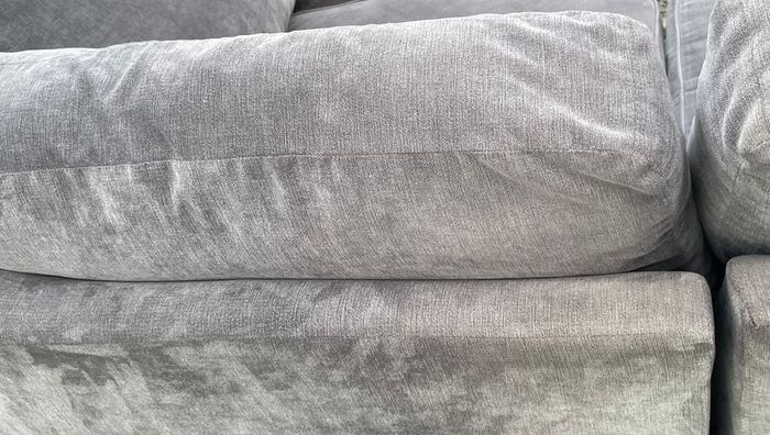 Verona Grey L shaped corner sofa + footstool