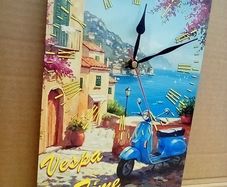 Vespa Scooter wall clock