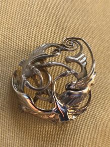 Handmade Sterling Silver Children of Lir Brooch Made in Ireland