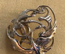 Handmade Sterling Silver Children of Lir Brooch Made in Ireland