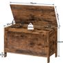 Storage Chest Trunk, Wooden Storage Box, Large Toy Chests with Lid, Toy Box Organizer Unit, Bed End Storage Bench, Shoe Bench, Entryway, Hallway, Bedroom, Rustic Brown (FREE POSTAGE) Image 7