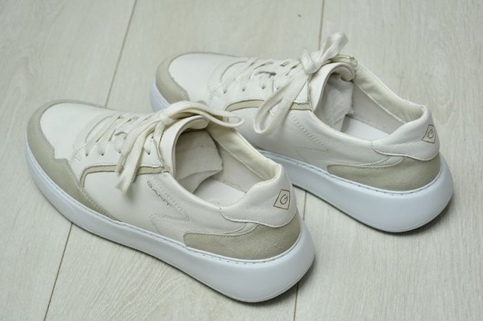 Gant Custly White Suede & Leather Sneakers, Size EU 40 (UK 6.5)