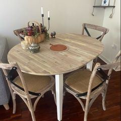 Dining table and chairs