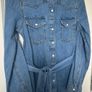 Woman Denim midi dress Image 2