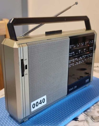 From 1983 ITT Tiny 220 portable radio, perfect working condition.
