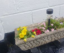 4 concrete  planters