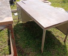 metal desk and workbench