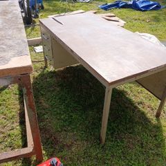 metal desk and workbench