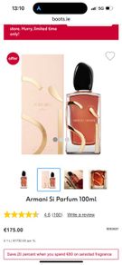 ARMANI SI 100ml pure parfum for her