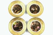 4x Vintage Bavarian wall plates