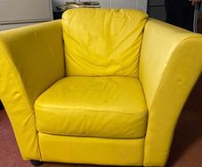 Yellow Leather Armchair