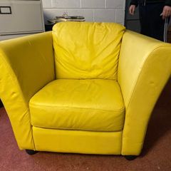 Yellow Leather Armchair