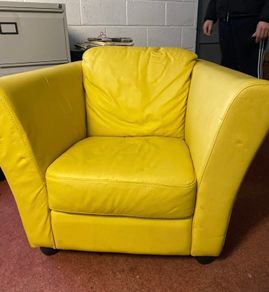 Yellow Leather Armchair