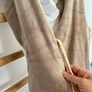 Beige velvet baby cot bumper Image 3
