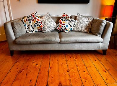 Beige 3 seater couch