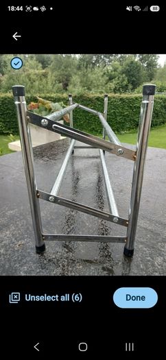 Clothes rail and shoe rack.