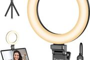 Laptop Ring Light with Clip and Tripod, 6.3'' Desktop LED Lamp with Dimmable 3 Modes 10 Brightness Level for PC Monitor/Live Streaming/YouTube/TiK Tok (FREE POSTAGE)