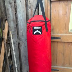 Boxing bag and gloves