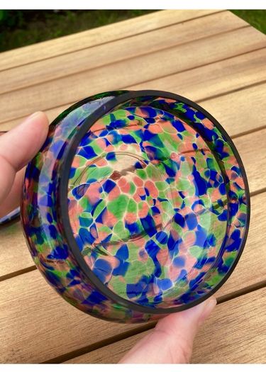 Art Glass Trinket Jewellery Jar