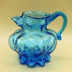 Vintage Kanawha Blue Glass Pitcher