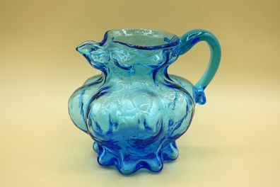 Vintage Kanawha Blue Glass Pitcher