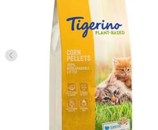 Tigerino Plant-Based Litter Corn Pellets - Sensitive (Unscented)   14l
