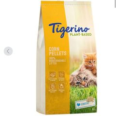 Tigerino Plant-Based Litter Corn Pellets - Sensitive (Unscented)   14l