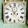 Antique Hand Painted Enamel Clock Face- Victorian Salvaged Grandfather Clock ( complete, looks like it's working) Image 2