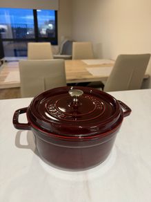 Staub cast iron dutch oven + wok