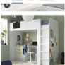 Smastad loft bed, wardrobe, desk and drawers Image 10