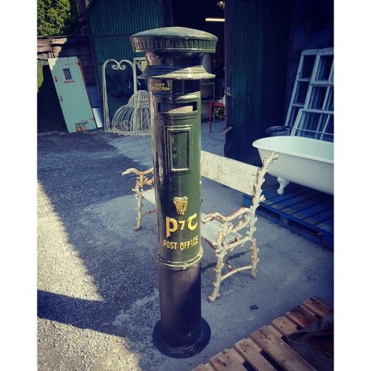 Tall Cast Iron Post Box CH-R1789B