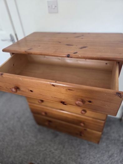 Bedroom Furniture - Double Bed, Double Mattress, Wardrobe, Chest of Drawers