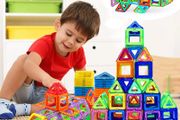 50pcs Magnetic Building Blocks Big Size and Mini Size DIY Magnets Toys for Kids Designer Construction Set Gifts for Children Toys