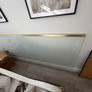 MERLYN 8mm Wetroom Shower Panel Brushed Brass 1000mm Image 3