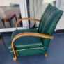 Art Deco restored Vintage 1930s Bentwood fireside chair in faux leatherette Image 3
