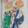 Original art Floral Art Retro Drawing contemporary Irish Art abstract painting Image 6