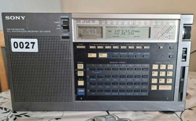 Sony ICF-2001D World Band Radio Tuner Receiver FM LW MW SW, working good.