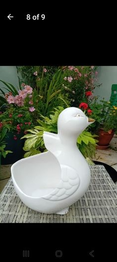 ceramic duck planter