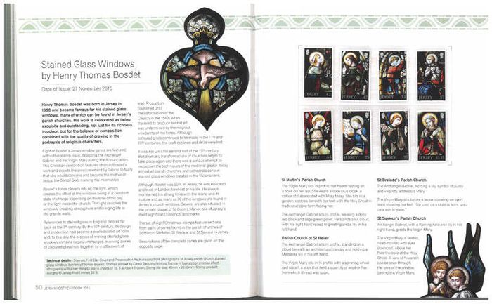 2015 Jersey Stamp Year Book (hardback) issued by Jersey Post includes 28 images of contents