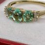 Silver ring with emeralds Image 5
